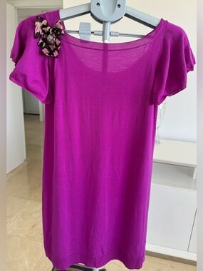 Louis Vuitton Fuchsia Knit Top/Mini Dress, XS Fabulous
